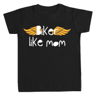 Camiseta BIKER LIKE MOM niño negra TZOR